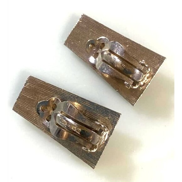 Whiting & Davis Faux Turquoise Egyptian Revival Earrings Southwestern - Picture 3 of 3